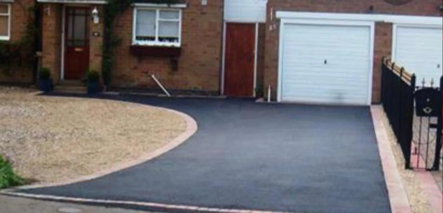 tarmac driveway of a semi detached house