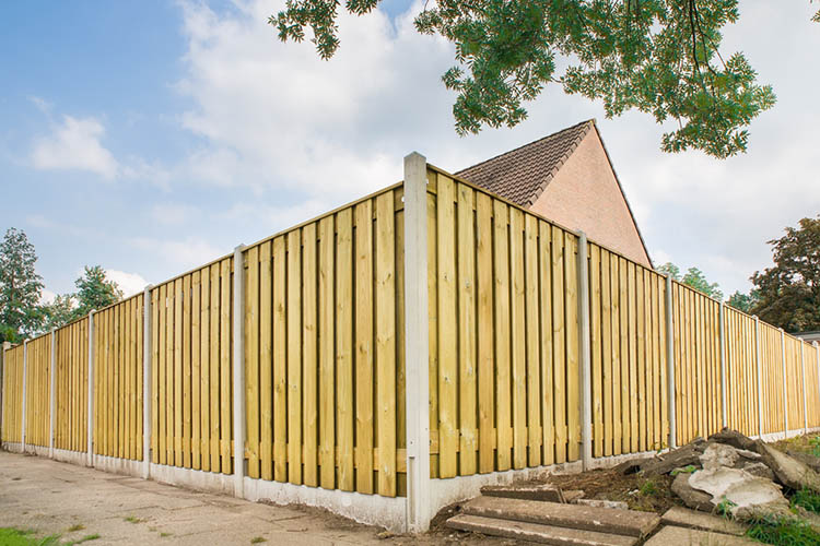 newly installed garden fence