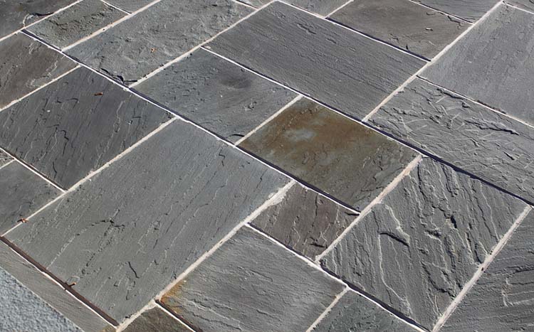 close up of paving stones